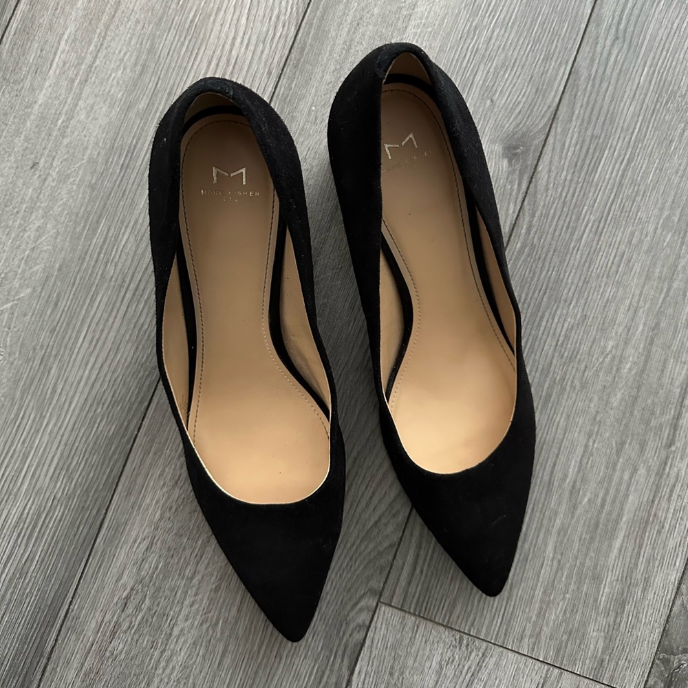 Marc Fisher Black Suede Heels (US9)